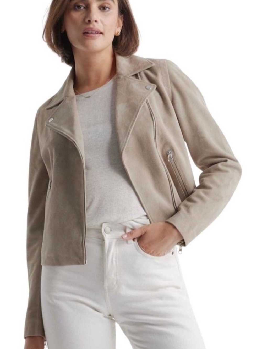 Quince 100% Suede Biker Jacket